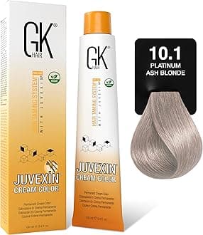 GK HAIR Global Keratin Professional Hair Color Cream Tube (3.4 Fl Oz/100ml) Nourishing & Cleansing Colors for Styling High Performance Long Lasting Permanent Natural Toner Dye
