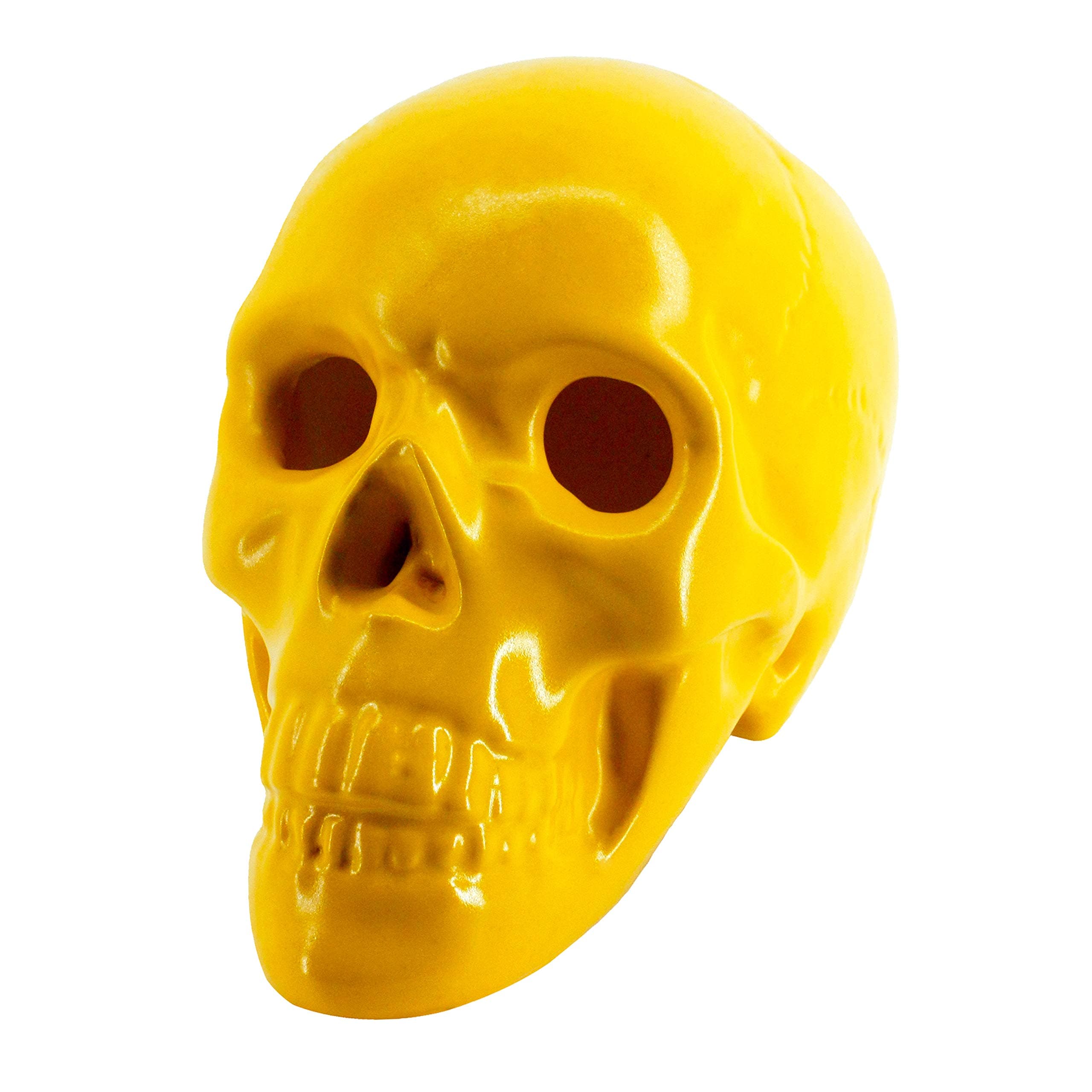 Ceramic Fire Skull - Yellow