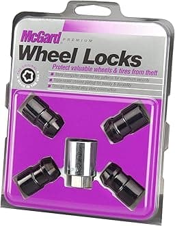 McGard 24026 Chrome/Black Cone Seat Wheel Locks (M12 x 1.5 Thread Size) - Set of 4