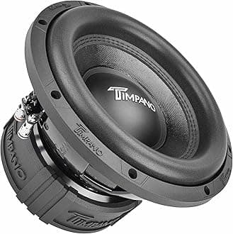 Timpano 10" Sub D4 1500 Watts Max Power Dual 4 Ohm, 10 Inch Car Subwoofer 16 mm Xmax, TPT-T1500-10 D4, 2.6 in Voice Coil, Double Stacked Magnet Sub Woofer for Car Audio Systems (Single)