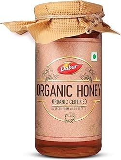 - Dabur Organic Honey - 500g | 100% Pure and Natural | NPOP Organic Certified | Raw, Unprocessed & Unpasteurized Honey | No Sugar Adulteration