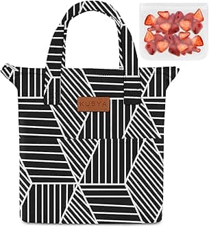 Lunch Box for Women, Lunch Bag for Women Men Adult Simple Lunchbox Reusable Insulated Lunch Boxes Large Capacity LunchBag Cute Lunch Tote Bag, with Food Storage Bags for Work, Office or Picnic