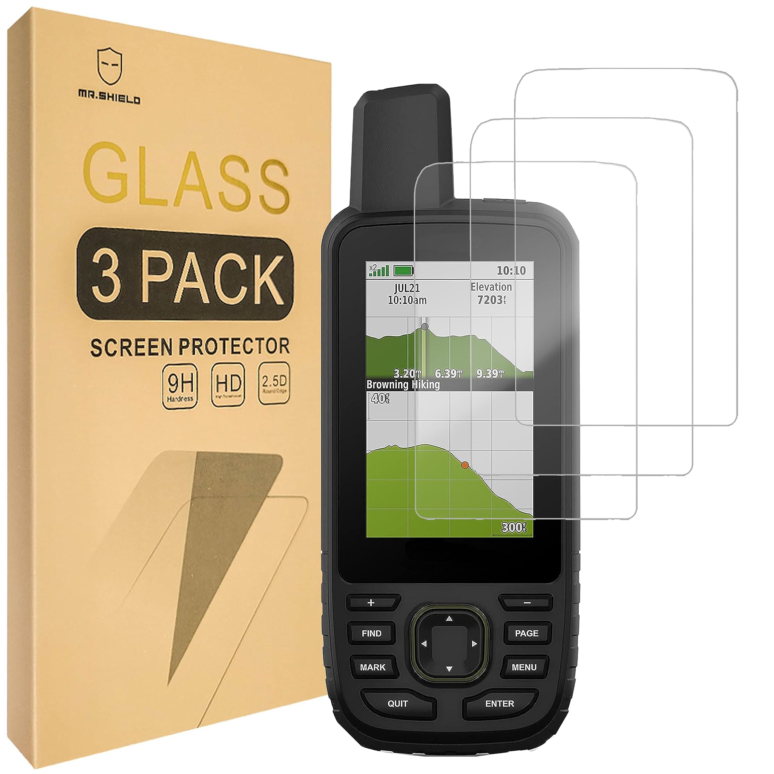 Screen Protector compatible with Garmin GPSMAP 67 679 67i 66i 66s 66st 66sr [Tempered Glass] [3-PACK] [Japan Glass with 9H Hardness]