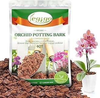 Legigo 4 Quarts Organic Orchid Potting Bark- All Natural Orchid Bark Potting Mix Pine Bark Wood Chips for Houseplant Mulch, Orchid Plants Root Development
