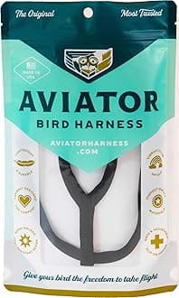 The AVIATOR Pet Bird Harness and Leash: X-Small Black