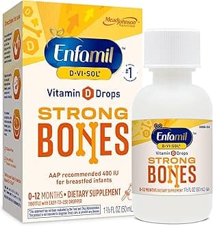 EnfamilBaby Vitamin D-Vi-Sol Liquid Vitamin D Drops, Supports Strong Teeth & Bone Development, 50mL Bottle