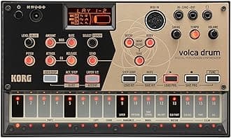 KORG Digital Percussion Synthesizer Volca Drum Rhythm Machine Built-in Speaker Compatible Headphones Compact Size for Anywhere