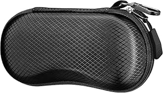 Sunglasses Case, Hard EVA Shell Shockproof Sport Glasses Case with Metal Carabiner Travel Zipper Eyeglasses Holder