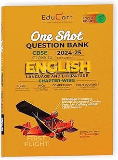 (IMPORTANT Qs, ALL TOPICS) Educart CBSE Class 10 ENGLISH One Shot Question Bank 2024-25 (for 2025 exam) Paperback – 10 March 2024