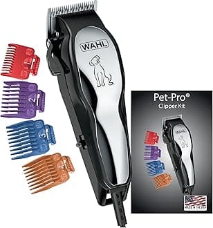 Wahl USA Clipper Pet-Pro Dog Grooming Kit - Electric Corded Dog Clipper for Dogs & Cats with Fine & Medium Coats - Model 9281-210