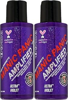 Manic Panic Amplified Semi-Permanent Hair Color Cream - Ultra Violet 4oz"Pack of 2"