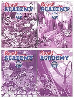 NEW - Art of Problem Solving: Beast Academy Grade 5 Practice Workbook Set (4 Books) - Practice 5A, 5B, 5C, 5D