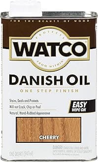 Rust-Oleum Watco Danish Oil Finish for Interior Wood Surface - Stain and Protect in One Step (946 ml | Color: Cherry)