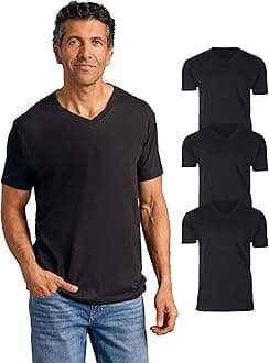 True ClassicTrue Classic V Neck Mens T Shirt, Premium Fitted Soft Men's T-Shirts