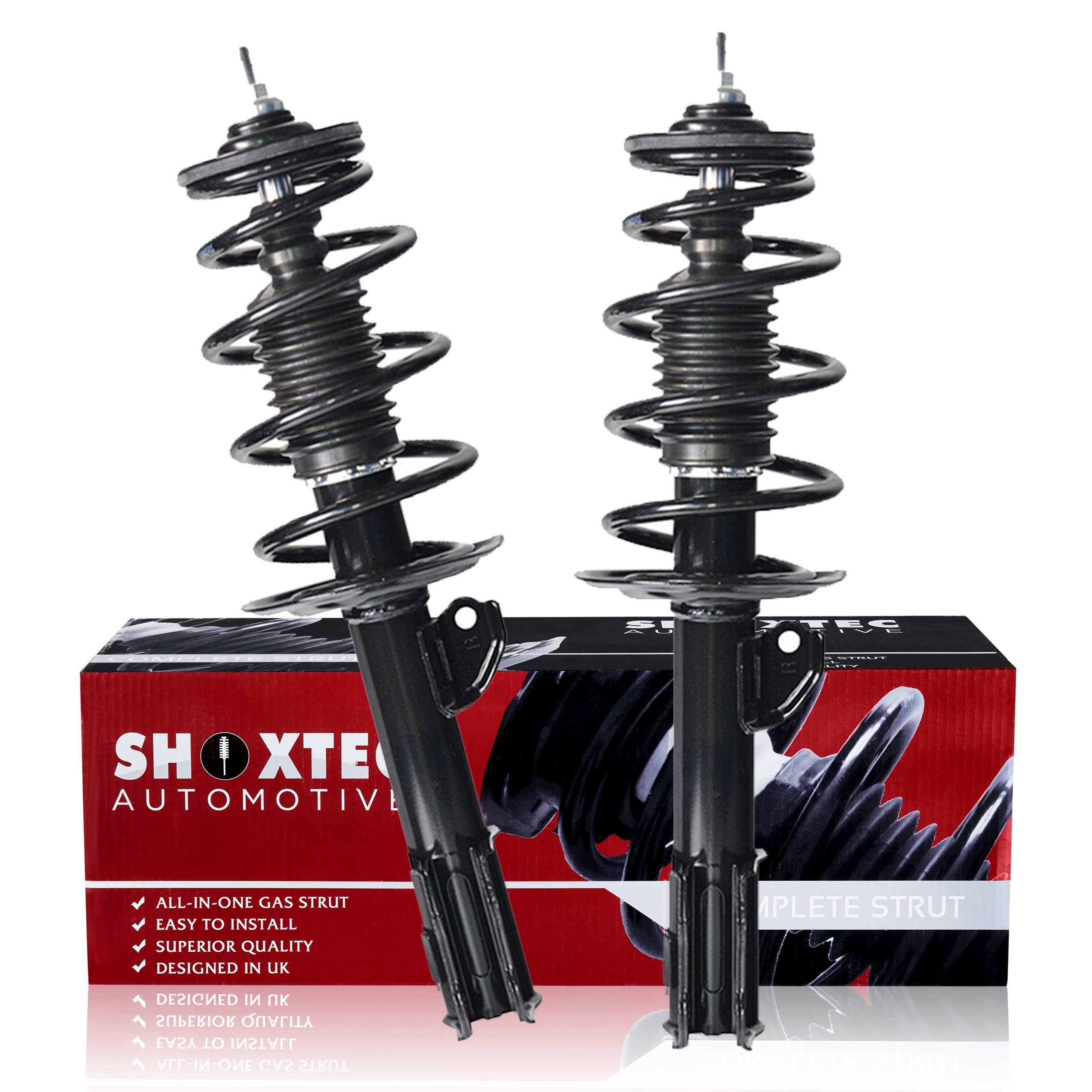Shoxtec Front Pair Complete Strut Assembly Replacement for 2013-2014 TOYOTA Yaris 2012 TOYOTA Yaris Hatchback Coil Spring Assembly Shock Absorber Kits Repl. Part no. 372289 372288