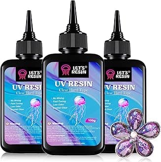 LET'S RESIN UV Resin, 300g Low Viscosity Crystal Clear Thin UV Resin Kit, Quick-Curing & Low Shrinkage Ultraviolet Epoxy Resin for Crafts, Casting, Moulds