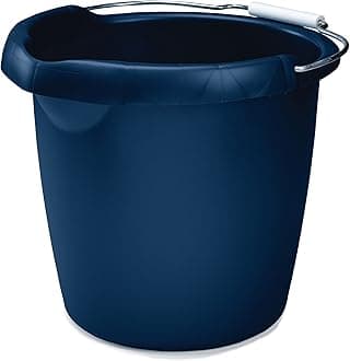 Rubbermaid Commercial Products 15QT Round Bucket, Blue, Comfortable/Durable Pour Handle, Sturdy Pail Bucket for Household Cleaning/Mopping