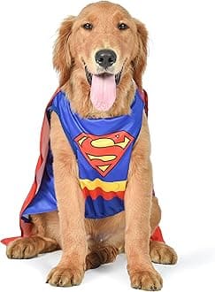 DC Comics Superhero Superman Halloween Dog Costume - Medium - | Superhero Halloween Costumes for Dogs, Funny Dog Costumes | Officially Licensed Dog Halloween Costume