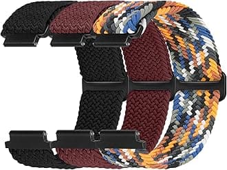 FTYQUEEBraided Nylon Watch Bands Compatible with 16mm 18mm 19mm 20mm 22mm Watch Bands Quick Release Replacement Wristband, Adjustable Stretchy Straps Fabric Bands for Men Women