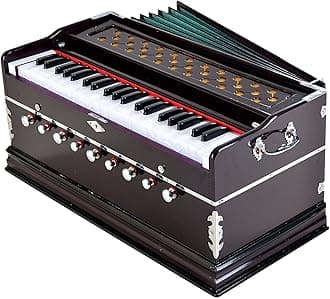 Best Harmonium 9 Stopper, Chudidaar Bellow, 42 Key, Two Reed, Bass-Male, Kapler, Harmonium With Cover (9 STOPER)