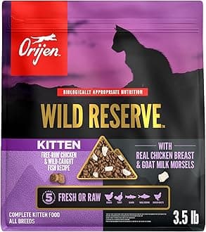 ORIJEN Wild Reserve Dry Cat Food Free-Run Chicken & Wild-Caught Fish Kitten Recipe 3.5lb Bag