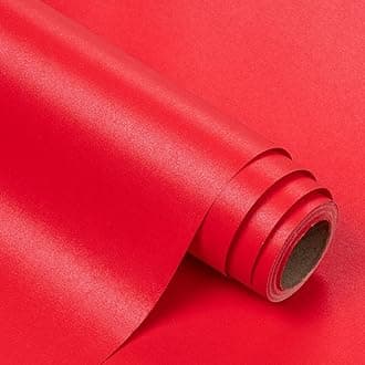 Christmas Wrapping Paper,Red Pearl Wrapping Paper,Solid Color, Gift Wrapping Paper,Perfect for Wedding,Valentine's Day,Birthday,Christmas,Baby Shower (17 Inches X 32.8 Feet)