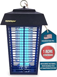 Flowtron Bug Zapper, 1 Acre of Outdoor Coverage with Powerful 40W Bulb & 5600V Instant Killing Grid, Electric Insect, Fly & Mosquito Zapper, Made in The USA