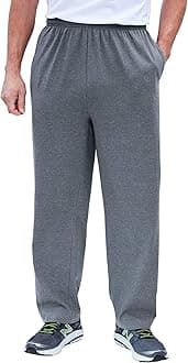 KingSize Men's Big & Tall Lightweight Jersey Open-Bottom Sweatpants