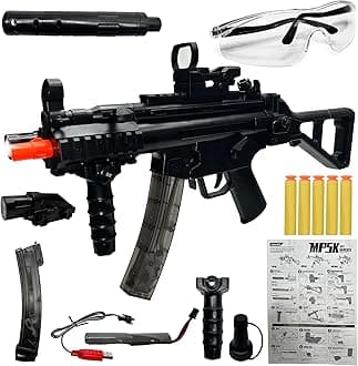 VRA MP5 Gel Blaster Semi and Automatic Modes Gel Gun Toy Contininuous Launch with Soft Bullet Shooting Mode