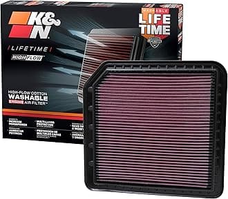 High-Flow Original Lifetime Engine Air Filter: Increase Power: Premium, Washable: Compatible with 2010-2024 Infiniti/Nissan: QX56, QX80, Armada, Patrol, 33-2456