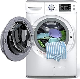 KoolMore 27" Front Load X-Large 4.5 Cu. Ft. Washing Machine with Quiet Inverter Motor, Steam and Water Plus Functions, 20-Minute Quick Wash, and 12 Washing Cycles [White] [120V] (FLW-5CWH)