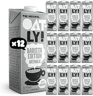 Barista Edition Oat Milk - Crafted for Coffee | Dairy-Free, Plant-Based, Shelf-Stable Milk that makes Perfect Foam (32 oz, 12-pack)
