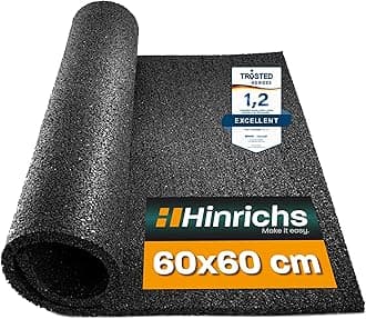 Hinrichs Anti Vibration Mat for Washing Machines - 60x60x0,6cm - Washing Machine Mat - Can Be Cut to Size -Rubber Mat
