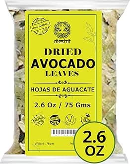 2.6oz Avocado Leaves, 100% Natural Dried Leaves, Aromatic Leaf Tea, Hojas De Aguacate Seca, Caffeine-free, Non-GMO. by Akshit