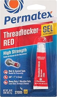 27005 High Strength Thread locker Red Gel Squeeze, 5 g, Pack of 1