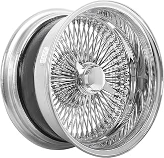| 14x6” | Reverse 100-Spoke Straight Lace | Includes 4 Knock Offs, 4 Adapters and Tool | 14 Inch Rims | Chrome Finish