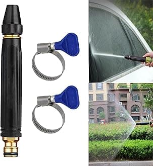 Rylan Water Spray Gun for Car Wash Bike Washing Gun for 1/2" Hose Pipe High Pressure Water Gun Nozzle Adjustable Car Washer Gun Brass Jet Water Spray Nozzle for Garden & Window