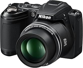 Nikon Coolpix L310 Digital Camera - Black (14.1MP, 21x Optical Zoom) 3 inch LCD