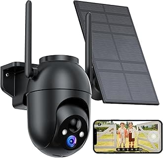 SIIOOE Security Cameras Wireless Outdoor Solar: 2K WiFi Camera for Home Security System - Battery Powered Cam IP66 Waterproof Motion Sensor - Camaras de Seguridad para Casa Inalambricas