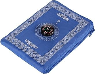 Anlising 1 Pieces Portable Travel Prayer Mat with Compass, Waterproof Polyester Prayer Rug, Muslim Travel Prayer Mat, for Ramadan Gifts (60cm×100cm)