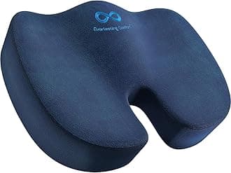 Everlasting Comfort Doctor Recommended Memory Foam Seat Cushion for Office Chairs & Car - Ergonomic Office Desk Accessories - Cushions for Tailbone Pain Relief, Sciatica & Back Support Pillow