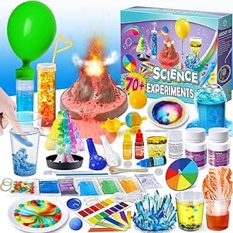 UNGLINGA 70+ Experiments Science Kit for Kids, Chemistry Set, Educational Toys Gifts Idea for Boys and Girls Birthday Christmas S.T.E.M Toy Project