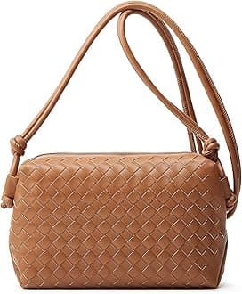 SumrainsWoven Crossbody Bags for Women: Vegan Leather Purse - Handwoven Small Handbag- Trendy Shoulder Bag
