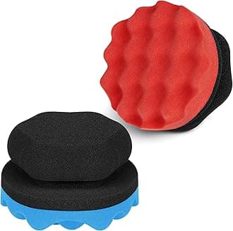 2 Pack Large Tire Shine Applicator Pad, Tire Hex Grip Applicator, Tire Shine Car Detailing Foam Sponge Tool, Reusable Car Cleaning Supplies After Car Wash Tire Cleaner for Applying Tire Shine
