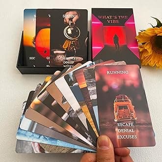What's The Vibe Oracle Cards Deck, Oracle Cards for Beginners, Oracle Deck Used for Career and Life Relationships, Twin Flame, Soulmate, Karmic Connection