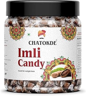 CHATOKDE Imli Candy, Khatti, Methi Imli, Tamarind Twist Candy, Tamarind Candy (300 Gm) [Jar Pack]