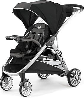 BravoFor2 Standing/Sitting Double Stroller - Iron, Black/Grey