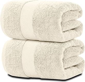 White Classic Ivory Soft Luxury Bath Towels - 650 GSM Cotton Luxurious Bath Towels Extra Large 35x70 | Highly Absorbent & Quick Dry