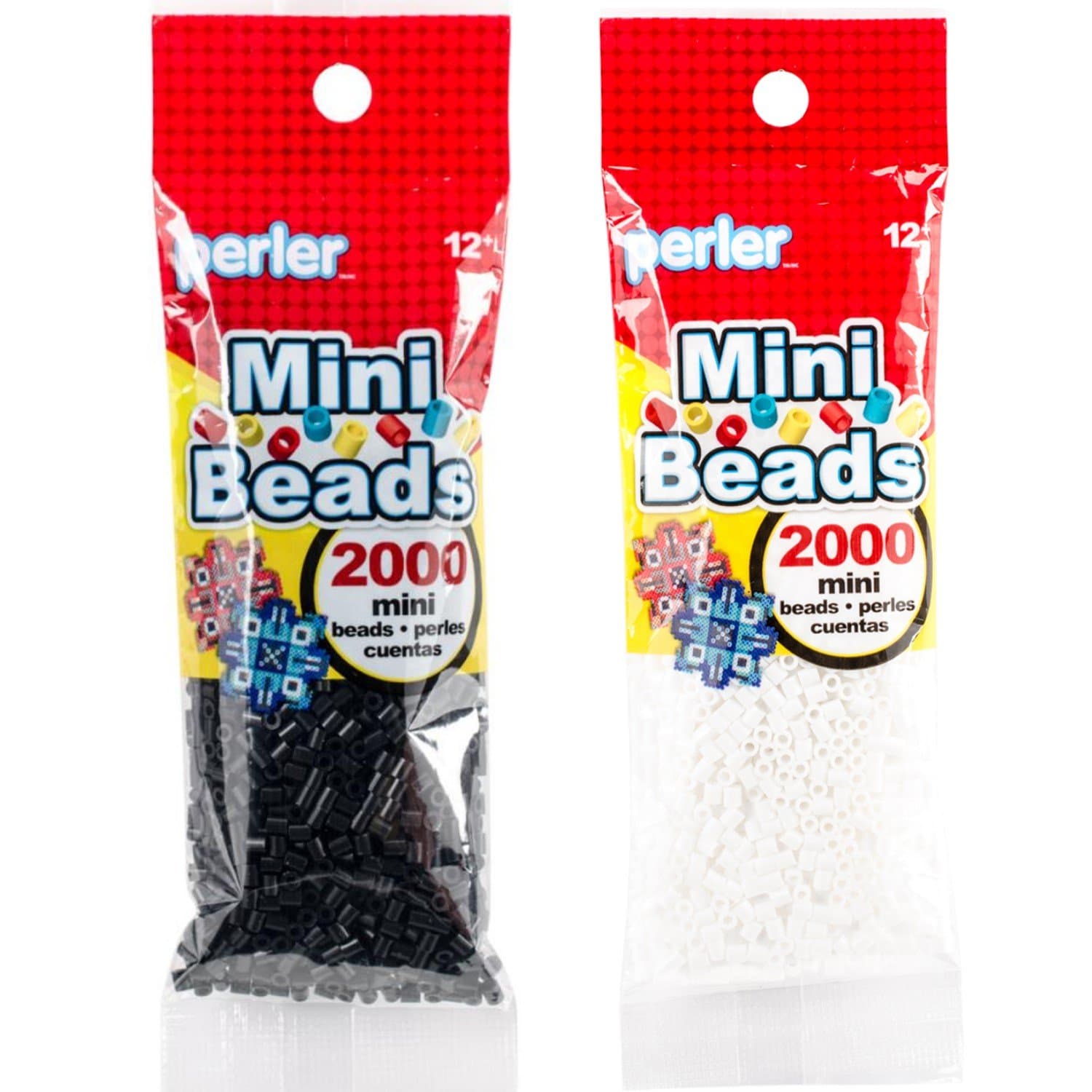 PerlerMini Beads Bundle - Black and White
