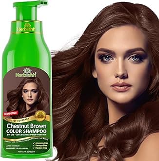 Hair Color Shampoo For Gray Hair – Magic Hair Dye Shampoo – Colors Hair In Minutes–Long Lasting–500 Ml–3-In-1 Hair Color–Ammonia-Free | (Chestnut Brown)